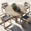 Durable Hotel Outdoor Teak Dining Table and Chair Set with UV-Resistant Waterproof Features-Modern Villa Patio Furniture
