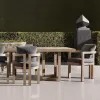 Durable Solid Teak Wood Patio Dining Set Modern Outdoor Table and Chairs for High-end Resort and Star Hotel Garden Decor