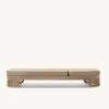 Durable Solid Teak Wood Patio Sunbed Modern Outdoor Reclining Chair for High-end Resort and Star Hotel Poolside Decor
