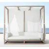 Durable Teak Sofa Set for Courtyard Beach-Modern Design Waterproof Dining Garden Outdoor Furniture for Living Room Hotel Use