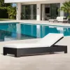 Elegant Modern Aluminum Outdoor Pool Daybed Sun Lounger UV Resistant Eco-Friendly for Luxury Villa Garden Hotel Swimming Pool