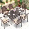 Empire Series Durable Aluminum Alloy Neoclassical European Outdoor Dining Table for Hotels Villas Parks Living Rooms