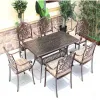 Empire Series Durable Aluminum Alloy Neoclassical European Outdoor Dining Table for Hotels Villas Parks Living Rooms