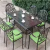 Empire Series Durable Aluminum Alloy Neoclassical European Outdoor Dining Table for Hotels Villas Parks Living Rooms