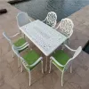 Empire Series Durable Aluminum Alloy Neoclassical European Outdoor Dining Table for Hotels Villas Parks Living Rooms