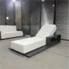 Ergonomic Curved Aluminum Eco-Friendly UV Resistant Modern Outdoor Sun Lounger for Luxury Resort Hotel Courtyard Use