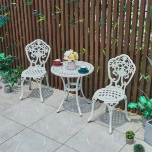 European Style Outdoor Die Cast Aluminum Dining Table for Courtyard Villa Use