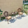 European Style Outdoor Die Cast Aluminum Dining Table for Courtyard Villa Use