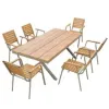 Extra Large 6-Seater Commercial Aluminum Waterproof Durable Dining Set Outdoor Tables for Resort Villa Use
