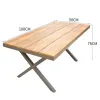 Extra Large 6-Seater Commercial Aluminum Waterproof Durable Dining Set Outdoor Tables for Resort Villa Use
