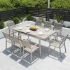 Extra Large 10-Seater Modern Durable Dining Set-Commercial Aluminum Outdoor Furniture for Resort Villa Courtyard Use