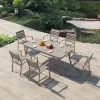 Extra Large 10-Seater Modern Durable Dining Set-Commercial Aluminum Outdoor Furniture for Resort Villa Courtyard Use