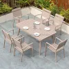 Extra Large 10-Seater Modern Durable Dining Set-Commercial Aluminum Outdoor Furniture for Resort Villa Courtyard Use