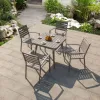 Extra Large 10-Seater Modern Durable Dining Set-Commercial Aluminum Outdoor Furniture for Resort Villa Courtyard Use