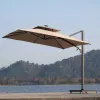 Extra Wide 3m Square Foldable Lightweight Waterproof Sun Umbrella for Large Patio Terrace Hotel Hospital Use