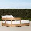 Factory Hot Selling Modern Outdoor Teak Solid Wood Sun Lounge Chair with Cushions UV Resistant for Beach Pool Hotel Use