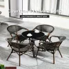 Factory Price Outdoor Dining Furniture Aluminum Stackable French Bistro Chair Fabric Lightweight Waterproof Farmhouse Courtyard