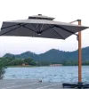 Freestanding Foldable Waterproof Lightweight Market Umbrella with Crank Lift for Hotel Use and Easy Operation