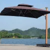 Freestanding Foldable Waterproof Lightweight Market Umbrella with Crank Lift for Hotel Use and Easy Operation
