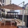 Freestanding Foldable Waterproof Lightweight Market Umbrella with Crank Lift for Hotel Use and Easy Operation