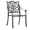 Greek Key Pattern Aluminum Alloy European Design Durable Outdoor Poolside Chair for Farmhouse Park Courtyard Villa