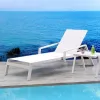 Heavy Duty Aluminum Eco-Friendly UV Resistant Portable Modern Pool Sun Lounger for Hotel Resort Villa Patio