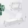 Heavy Duty Aluminum Eco-Friendly UV Resistant Portable Modern Pool Sun Lounger for Hotel Resort Villa Patio