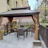 Heavy Duty Aluminum Gazebo Double Metal Roof Waterproof Eco-Friendly Outdoor Furniture Midcentury Design Courtyard Hotel Zipper