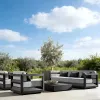 Heavy Duty Aluminum Outdoor Sofa Set Commercial Grade Resort Furniture Weatherproof Patio Sectional for Luxury Hotel