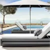 Heavy Duty Aluminum Sunlounger for Resort Pool and Beach Adjustable Outdoor Recliner Chair Commercial Patio Furniture