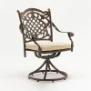 High Back Cast Aluminum Rocking Chair for Garden-MANDELA Brand European Design Durable Outdoor Furniture