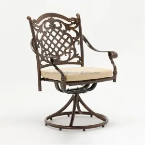 High Back Cast Aluminum Rocking Chair for Garden-MANDELA Brand European Design Durable Outdoor Furniture
