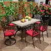 High Back Cast Aluminum Rocking Chair for Garden-MANDELA Brand European Design Durable Outdoor Furniture