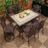 High Back Cast Aluminum Rocking Chair for Garden-MANDELA Brand European Design Durable Outdoor Furniture