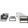 High End Modern Eco-Friendly Outdoor Aluminum Sofa Set-All Weather Durable Patio Furniture for Courtyard Villa Park Hotel Use