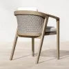 High-End Modern Simple Design Teak Dining Table Combination Outdoor Waterproof Furniture for Courtyard Terrace Hotels Villas