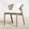 High-End Modern Simple Design Teak Dining Table Combination Outdoor Waterproof Furniture for Courtyard Terrace Hotels Villas
