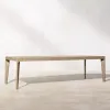 High-End Modern Simple Design Teak Dining Table Combination Outdoor Waterproof Furniture for Courtyard Terrace Hotels Villas