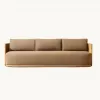 Durable Solid Teak Wood Villa Garden Sofa Set Eco-Friendly Quick-Dry Cushions Modern Outdoor Patio Furniture