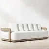 Durable Solid Teak Wood Garden Sofa Set with Quick-Dry Cushions for Hotel Restaurant Modern Outdoor Patio Furniture