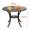European Design Aluminum Alloy Durable Waterproof Lightweight Outdoor Dining Furniture for Hotel Courtyard Villa