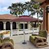 Luxury Outdoor Furniture Patio Umbrella Modern Design Waterproof Wind-Protected Logo Aluminum Pole Auto Tilt