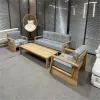 Modern Teak Outdoor Set-Villa Courtyard Hotel Garden Terrace Use Durable Solid Wood Leisure for Living Room