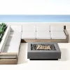 Modern Teak Sofa Sets Waterproof Cushions Durable Aluminum Frame Outdoor Furniture for Garden Courtyard Hotel Park