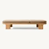 High-end Burma Teak Wood Outdoor Sun Lounger Modern Reclining Chair for Star Hotel Poolside and Luxury Villa Outdoor Lounge