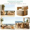 High-end Burma Teak Wood Outdoor Sun Lounger Modern Reclining Chair for Star Hotel Poolside and Luxury Villa Outdoor Lounge
