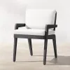 High-end Outdoor Aluminum Dining Set Minimalist Garden Table and Chairs Weatherproof Patio Furniture Set for Villa Resort Cafe