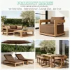 High-end Solid Teak Outdoor Sun Lounger Modern Reclining Chair for Luxury Hotel Poolside and Contemporary Villa Backyard