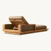 Highest Quality Modern Outdoor Teak Sunbed Lounger with Waterproof Cushions UV Resistant Eco-Friendly for Hotel Villa Use