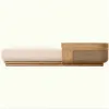 Highest Quality Modern Outdoor Teak Sunbed Lounger with UV Resistant Finish and Waterproof Cushions for Courtyard Hotel Use